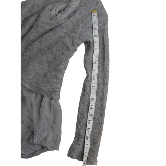 Anthropologie Long Sleeve Gray Wool Alpaca Nylon Blend Tunic Sweater L - Picture 6 of 11